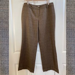 Worthington Petite Brown Plaid Pants, 14P